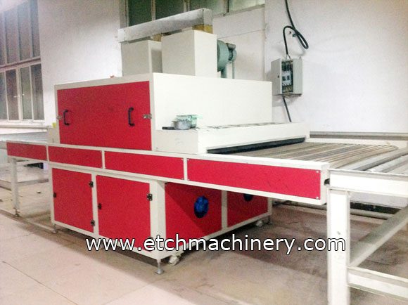 UV curing machine for nameplate color fill paint
