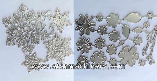 Flexible cutting dies etching