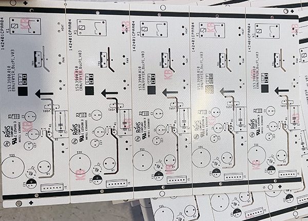 finished printed circuit board after etching process